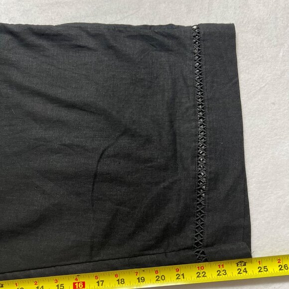 Joie Women Pull-on Black Linen-Blend Crop Pants 3X Elastic Drawstring Waist NWOT - Picture 9 of 10